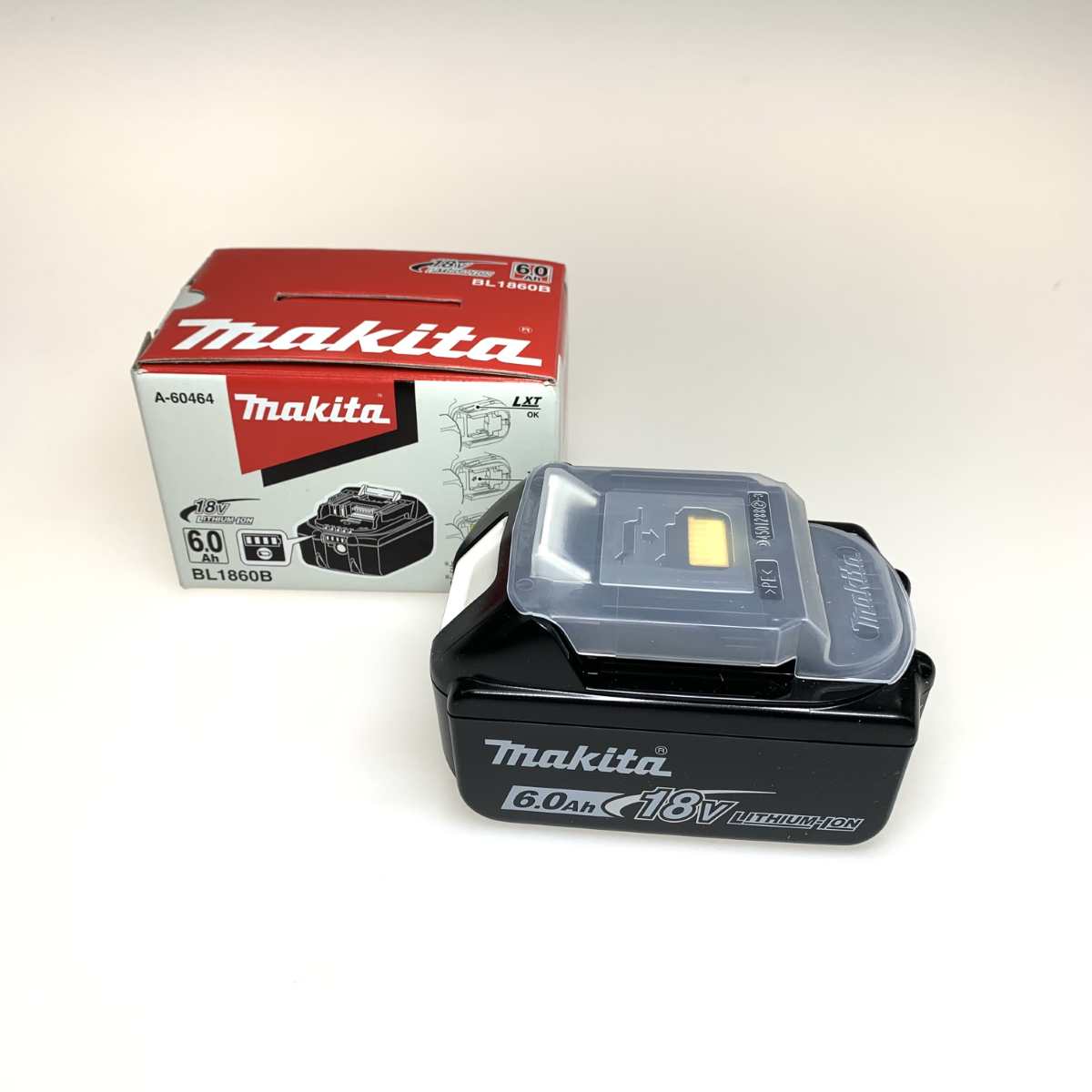 【中古】MAKITA マキタ 手道具かかわり合い設備 蓄電池 18v 6.0Ah BL1860B 黒いこと S序列付ける