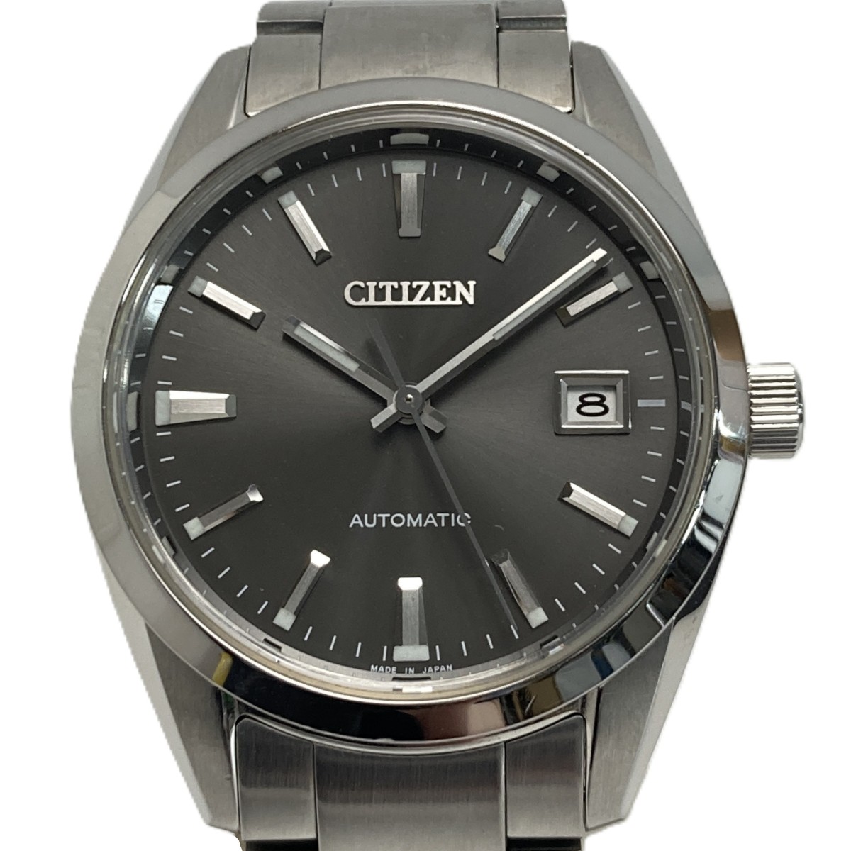 【中古】CITIZEN シチズン 寄せあわせ 力学的 NB1050-59E 薄墨色 自動小銃一巻き メンズ ウオッチ 箱有 B位置づける