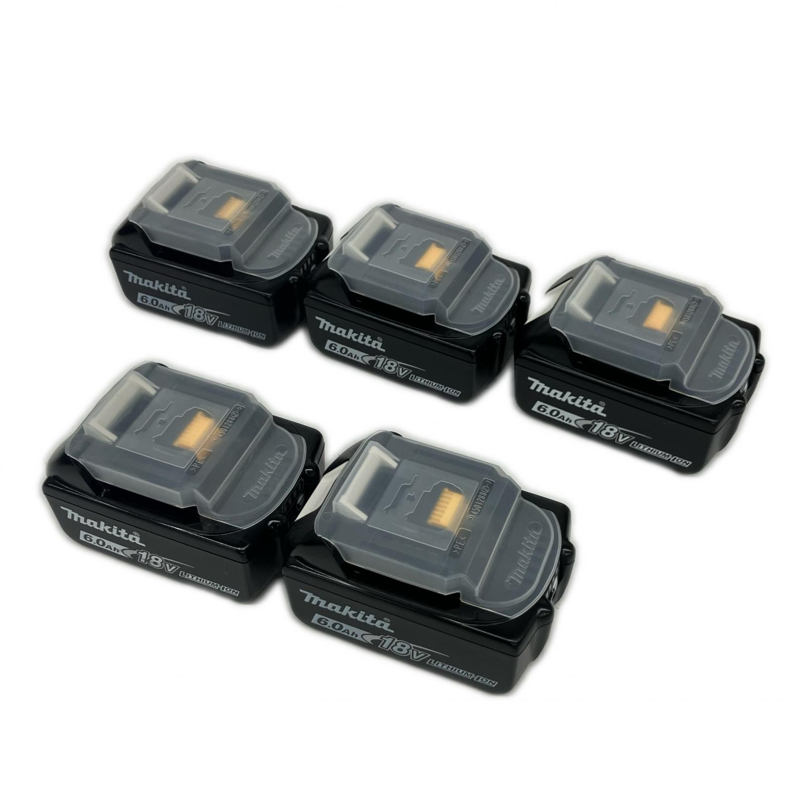 【中古】MAKITA マキタ 乾電池 18v 6.0Ah 5個書き割り BL1860B 黒いこと  3 S位置づける