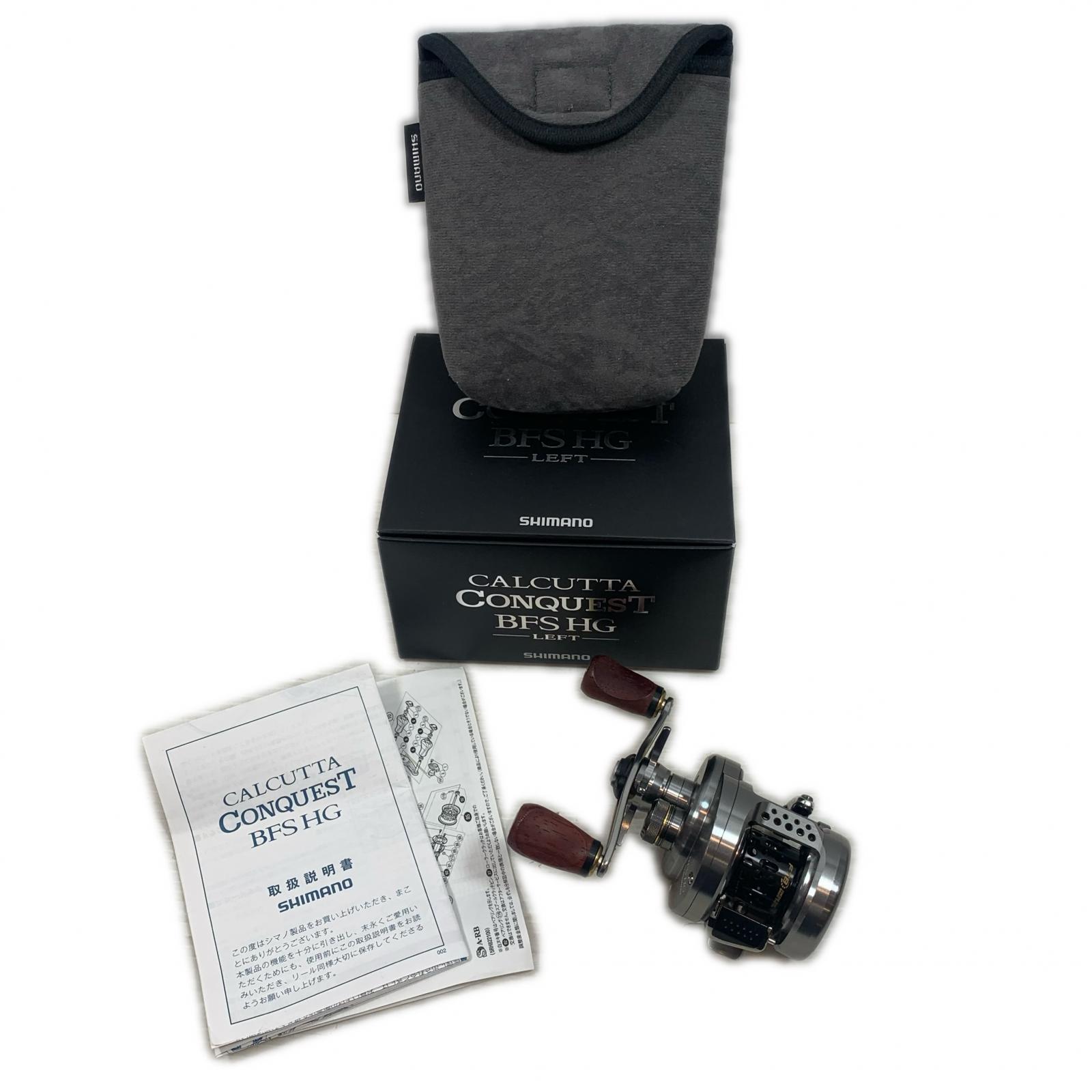 【中古】SHIMANO シマノ ベイトリール  美品  箱付 17カルカッタコンクエスト BES HG 左翼手手持ち部分 03676 A位置づける
