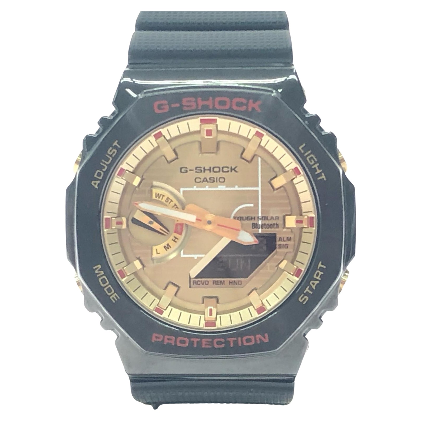 【中古】CASIO カシオ メンズウオッチ ソーラー申し受ける アナデジ 八村塁 シグネチャーモデル メタルカバード GBM-2100RH-1 B位置づける