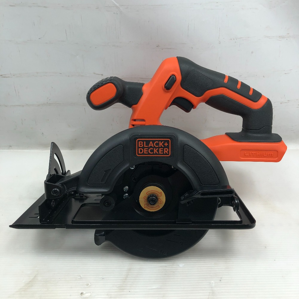 【中古】BLACK+DECKER ブラックアンドデッカー 物の具 丸のこ 未当てはめる品(S) 本体のみ BDCCS18 オレンジ色 S序列付ける