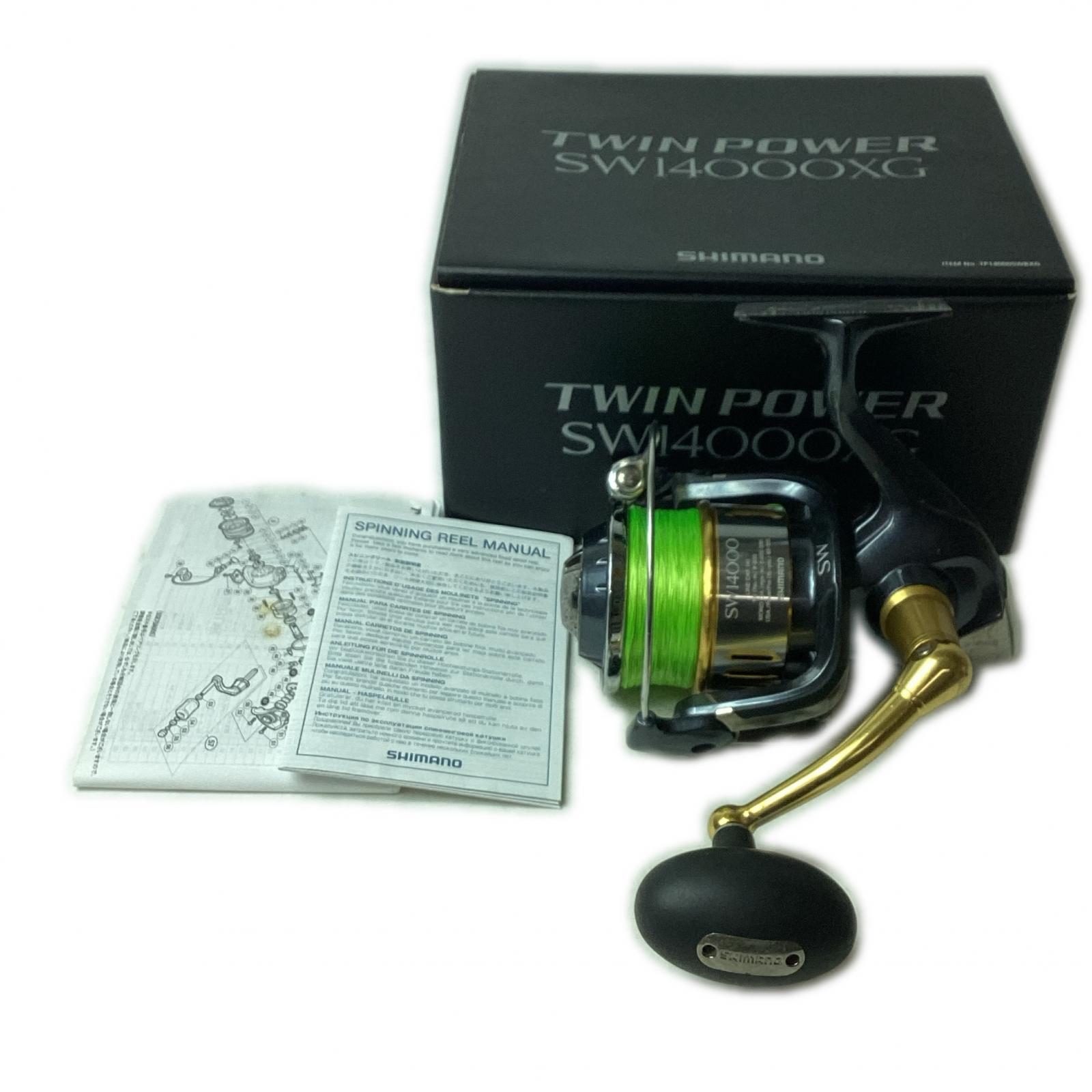 【中古】SHIMANO シマノ スピニングリール 15ツイン力強さSW 14000XG 03323 箱付 C価値づける