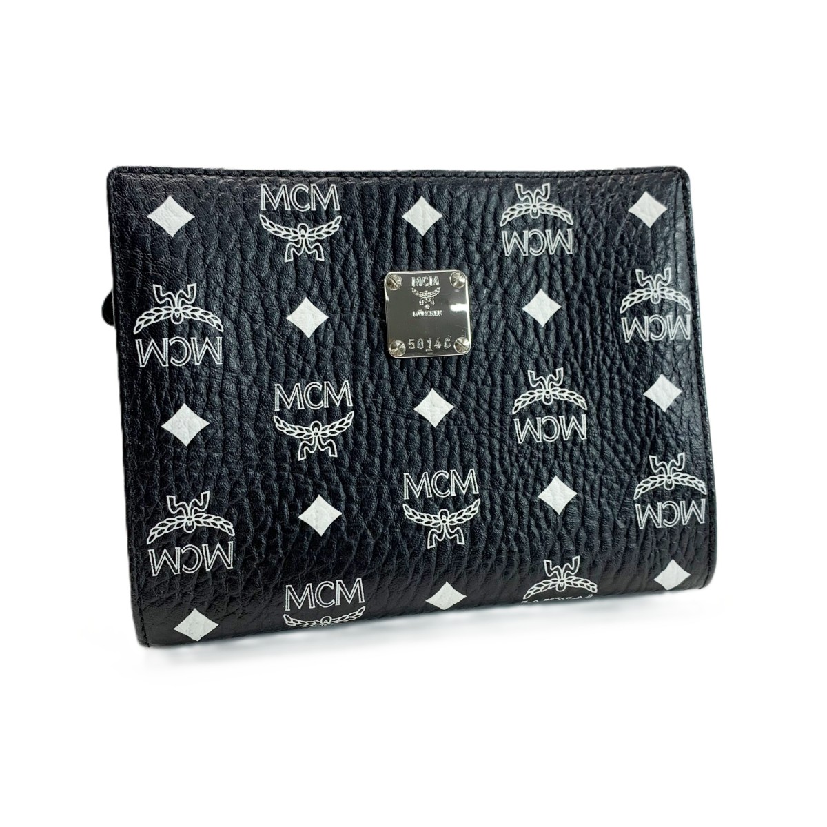【中古】MCM エムシーエム 車寄せ なめし革 袋有 黒いこと B価値づける