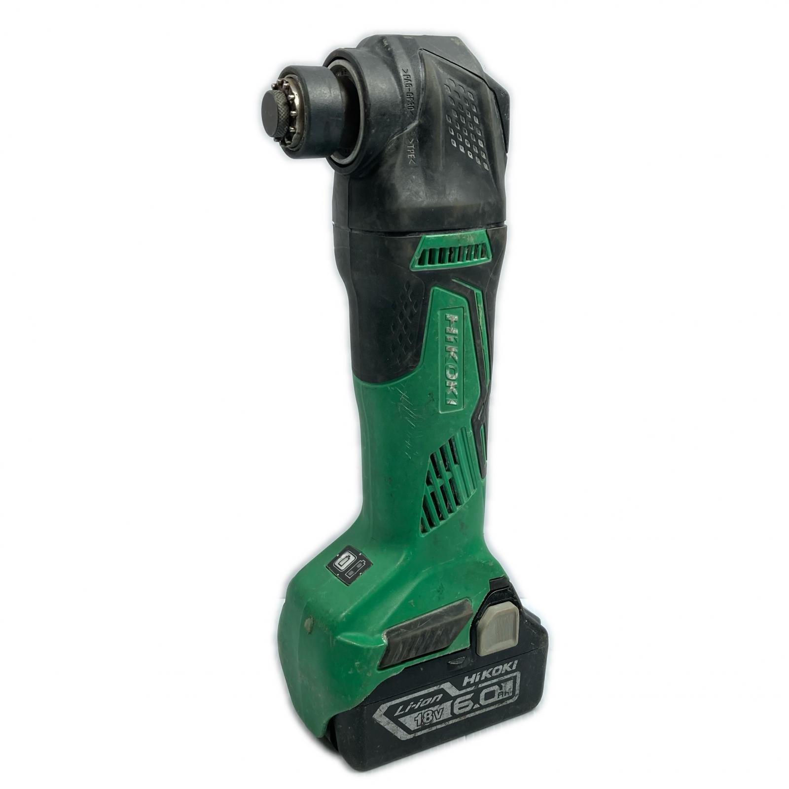 【中古】HiKOKI ハイコーキ 18v コードレスマルチツール 蓄電池1個付き添い人 ※PSE目じるしあり CV18DBL 緑であること C序列付ける