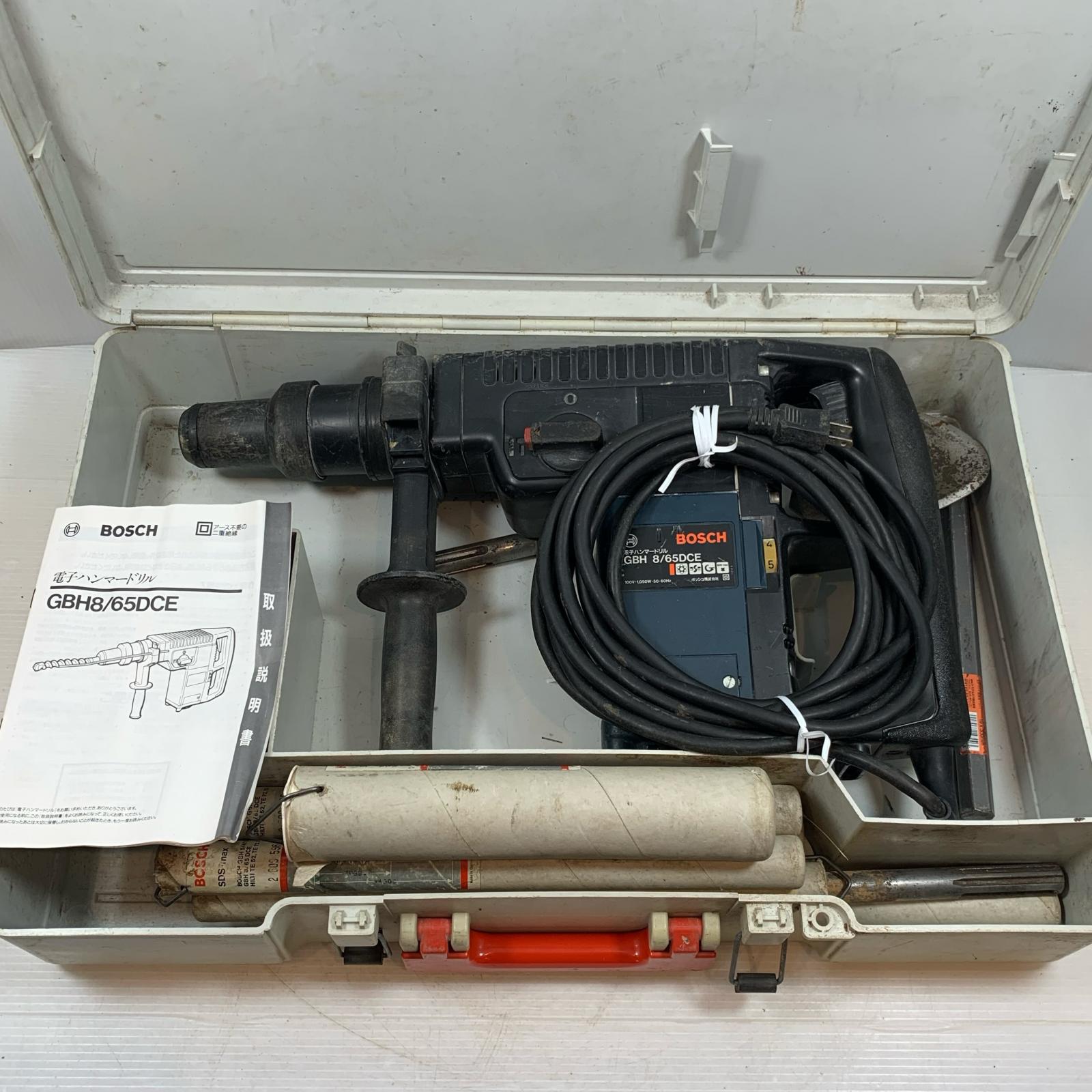 【中古】BOSCH ボッシュ 締め付け物の具 ハンマドリル 吊りひも式 100v 26200342 GBH8/65DCE 緑であること B序列付ける