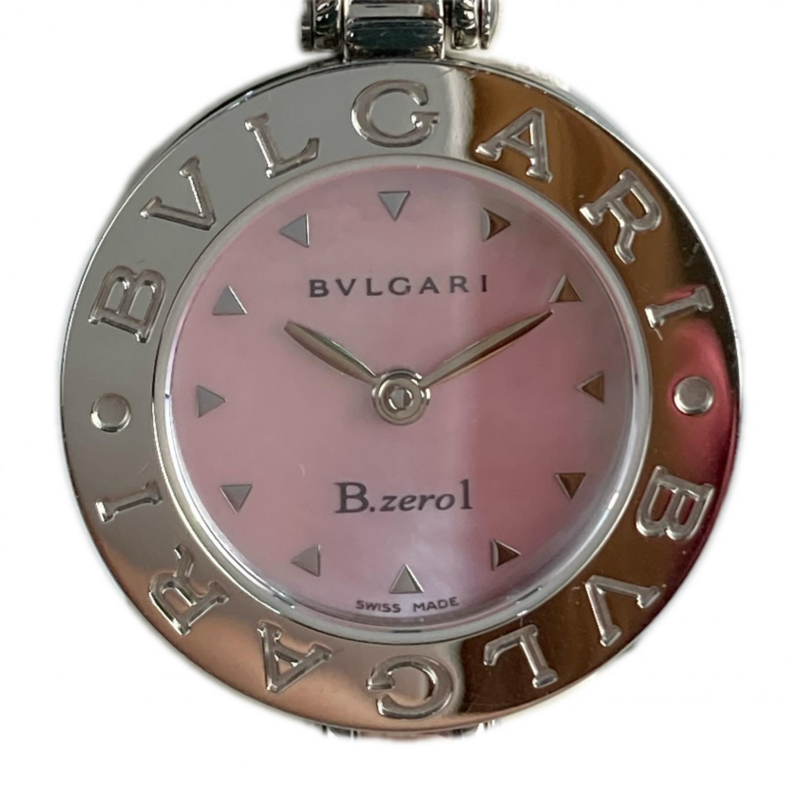 【中古】BVLGARI ブル小峡谷 ウオッチ ビーゼロワン 石英 ステンレス鋼スチール写真 BZ22S さくら色甲殻 B位置づける