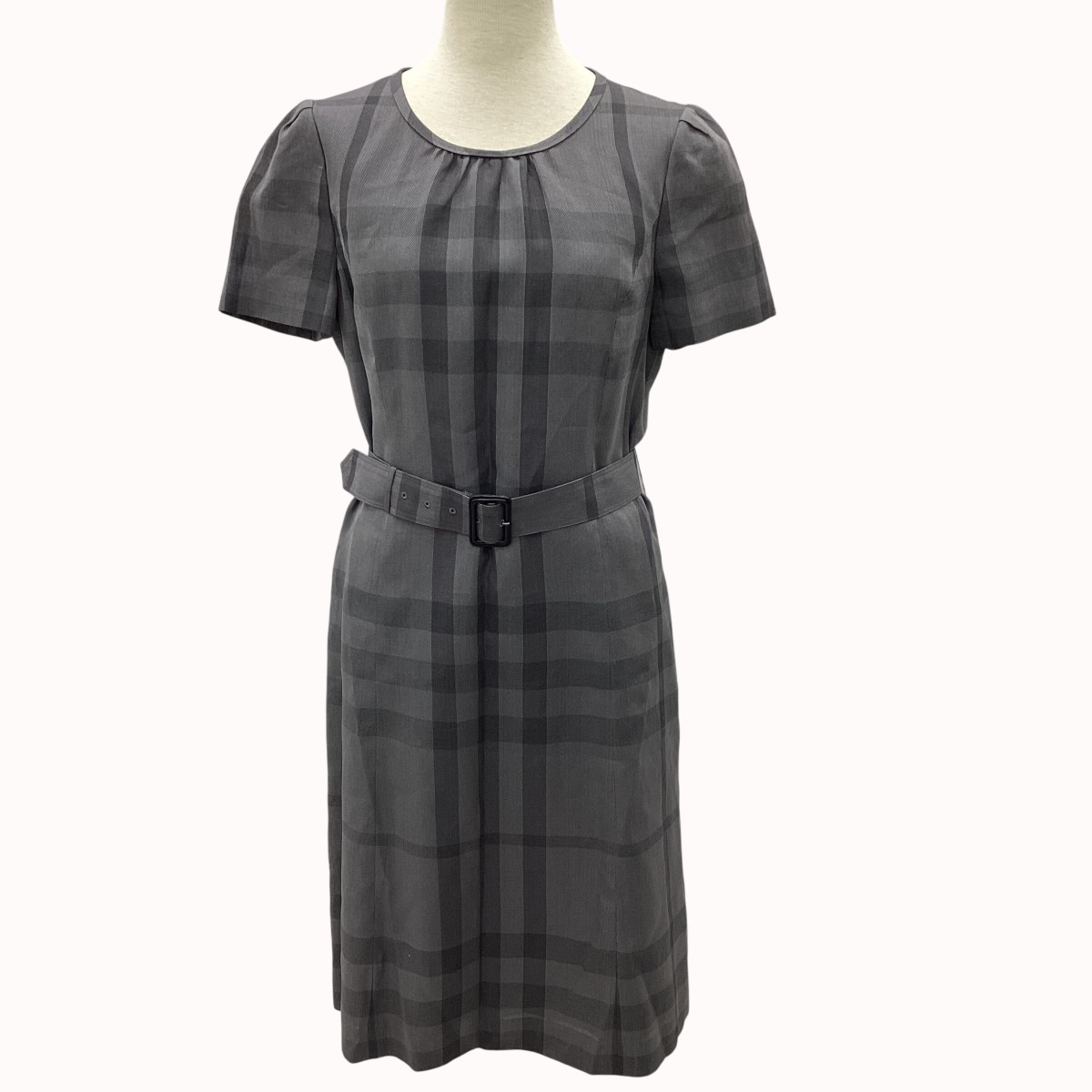 【中古】BURBERRY LONDON バーバリーロンドン レディース ワンピース SIZE 40 グレー Bランク｜リサイクルビッグバン店