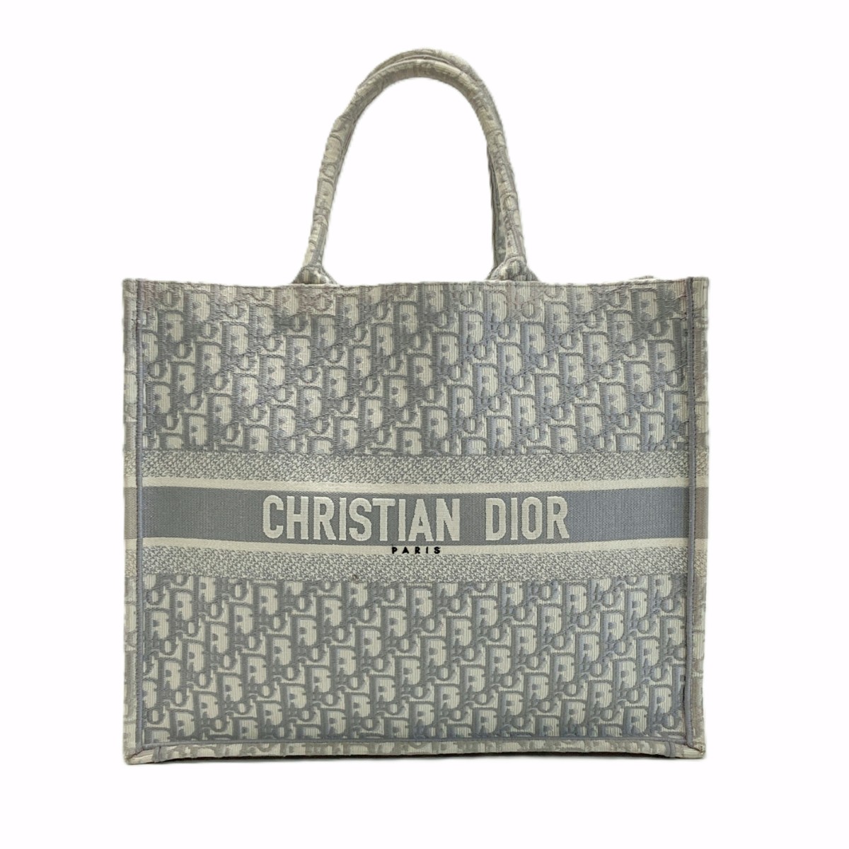 【中古】Christian Dior ディオール ブックトート ラージ オブ西洋葱 M1286ZRIW 薄墨色 トートバッグ 帆布 B価値づける