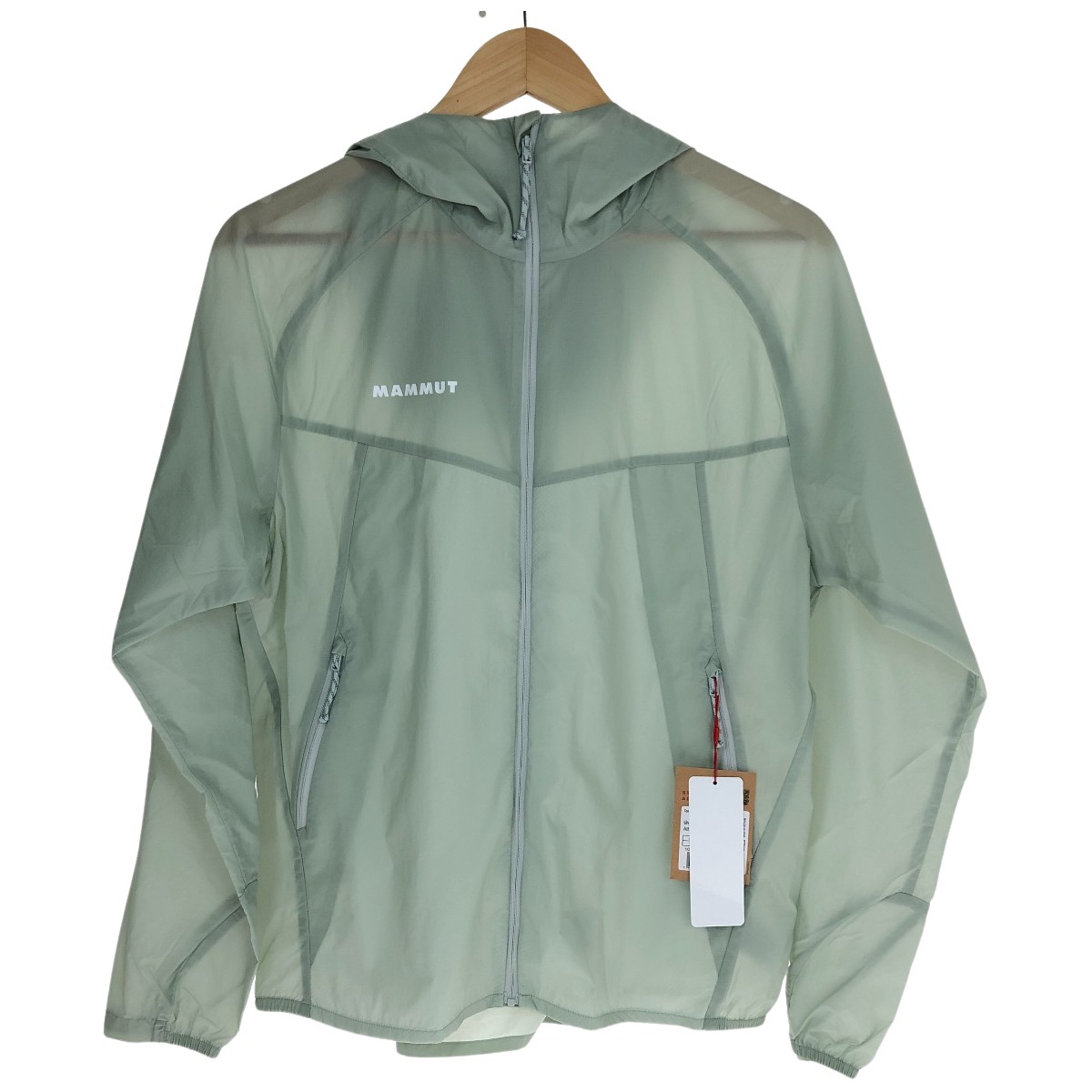 【中古】MAMMUT マムート 上衣 コンベイウィンドブレーカーフーデッド SIZE M 1012-00530 しろがね色サルヴィア A価値づける