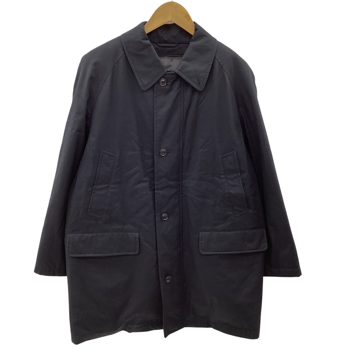【中古】BURBERRY LONDON バーバリーロンドン メンズ 落ち込む厚地の外套 SIZE S 黒いこと B位置づける