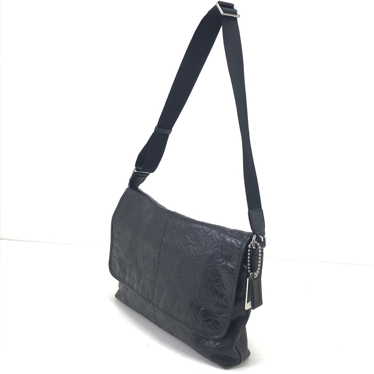 【エントリーポイント10倍|7/19 20:00-7/26 1:59】【送料無料】【中古】COACH コーチ ショルダーバッグ レザー 70250 ブラック Bランク|リサイクルビッグバン店