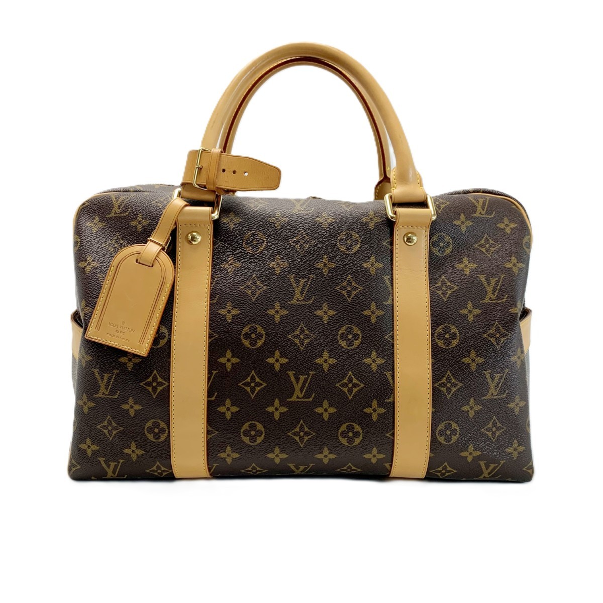 【中古】LOUIS VUITTON ルイヴィトン モノグラム キャリーオール M40074 ボストンバッグ パドロック キーネームタグ Bランク｜リサイクルビッグバン店