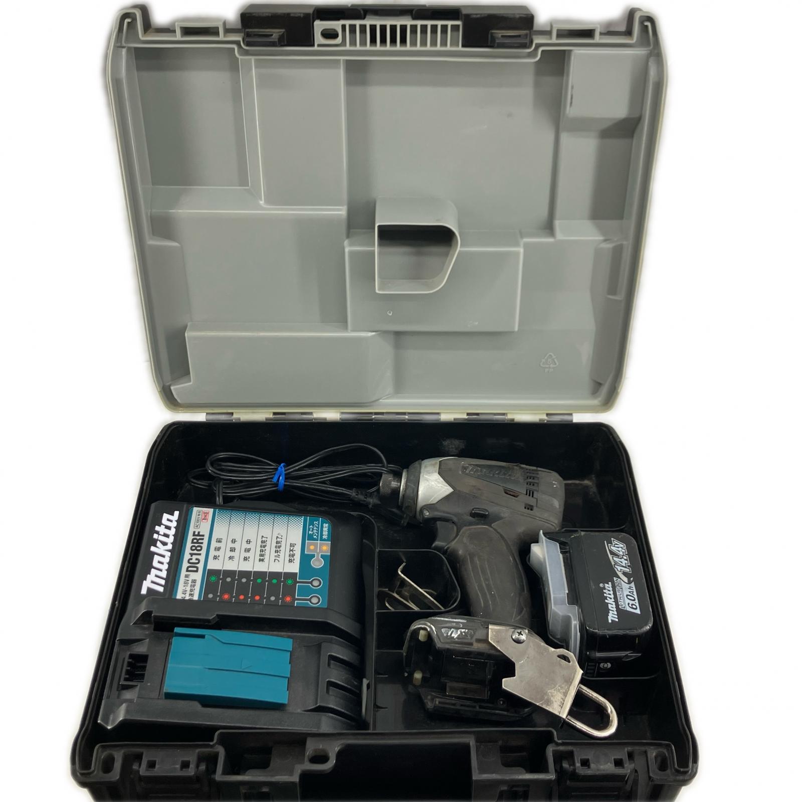 【中古】MAKITA マキタ インパクトドライバ 充電器・充電池1個・ケース付 14.4v TD161DRGX ブラック Bランク｜リサイクルビッグバン店