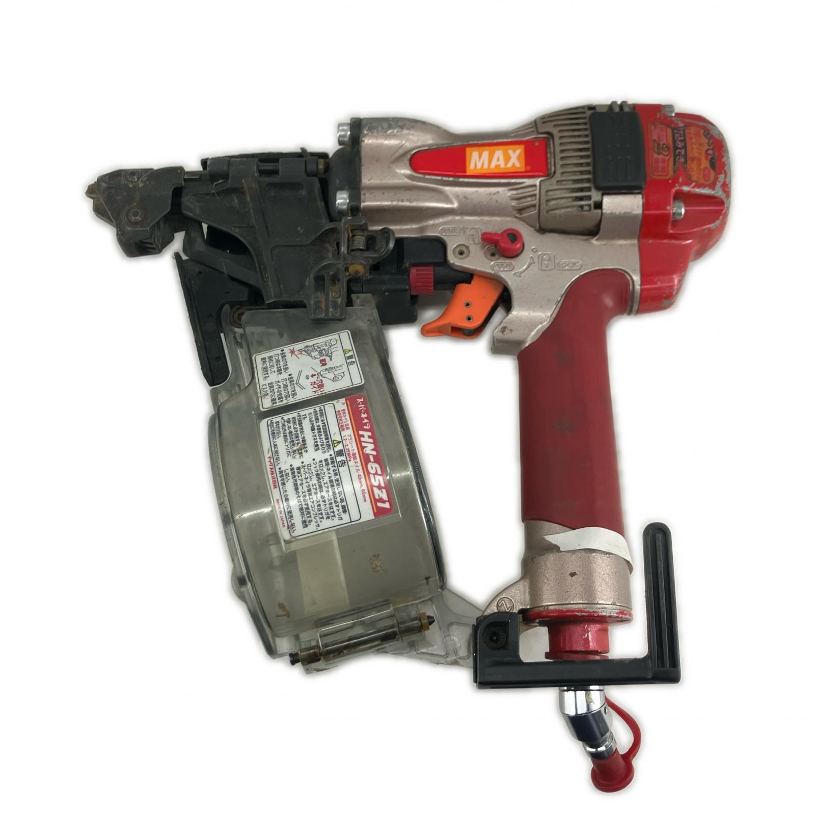 【中古】MAX マックス エアツール エア釘打ち 本体のみ HN-65Z1 レッド Bランク｜リサイクルビッグバン店 24,176円