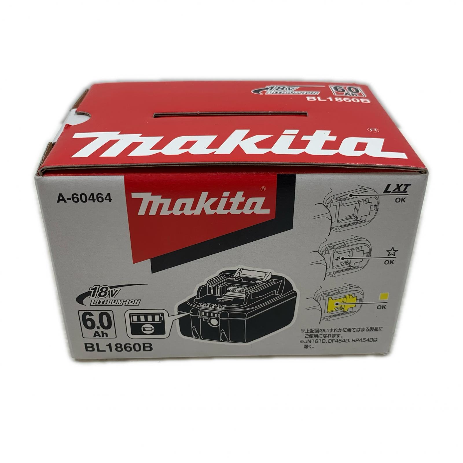 【中古】MAKITA マキタ 工具関連用品 バッテリー 18v 6.0Ah BL1860B ブラック Sランク|リサイクルビッグバン店