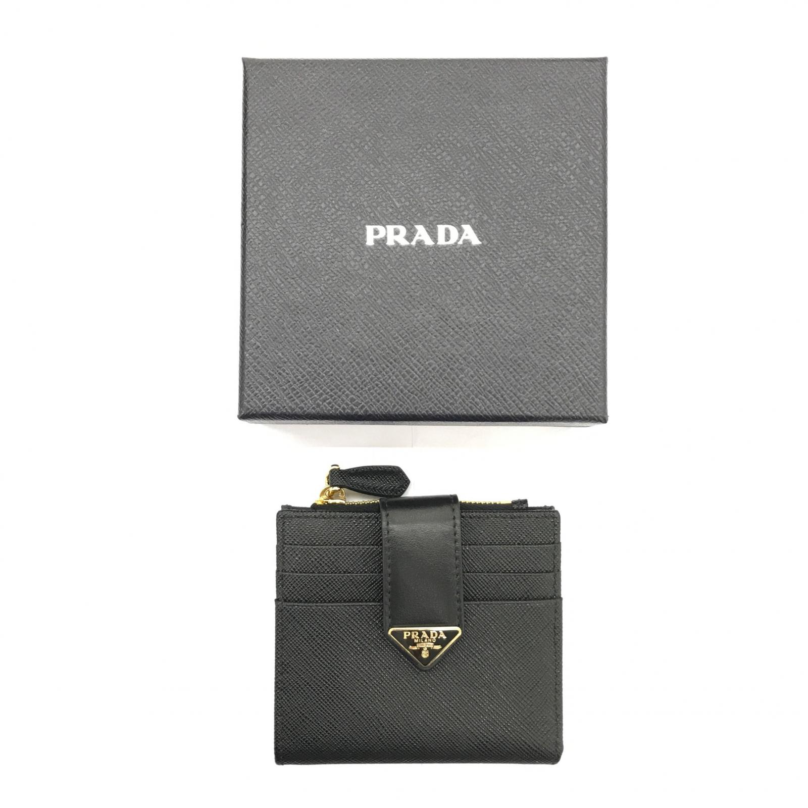【中古】PRADA プラダ 財布 2つ折り財布 サフィアーノ　1ML047 2DYG Bランク｜リサイクルビッグバン店 57,475円