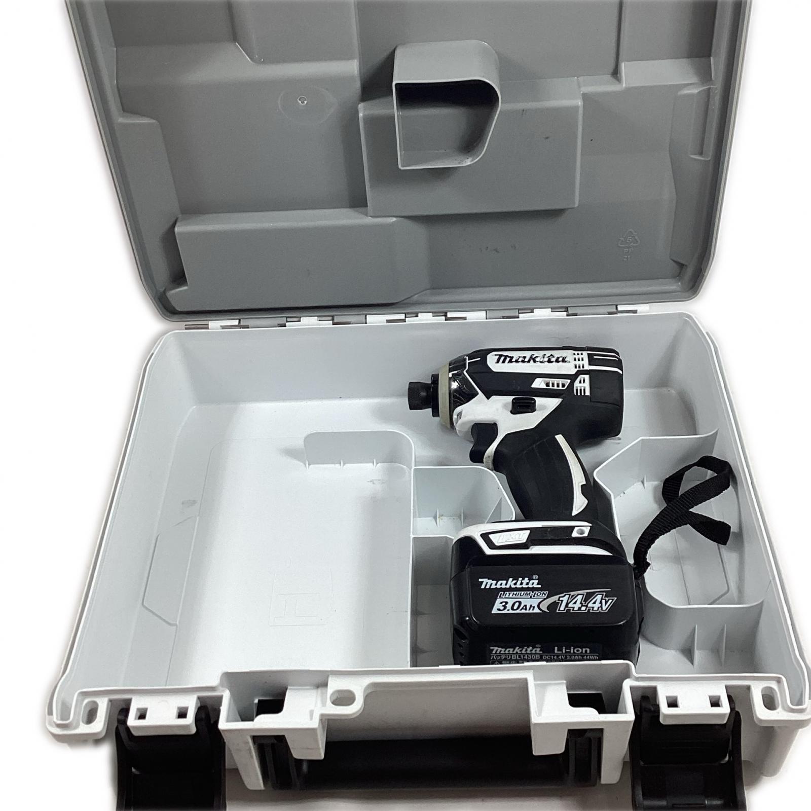 【中古】MAKITA マキタ インパクトドライバ TD138D ホワイト 充電池1個付 14.4v Cランク｜リサイクルビッグバン店