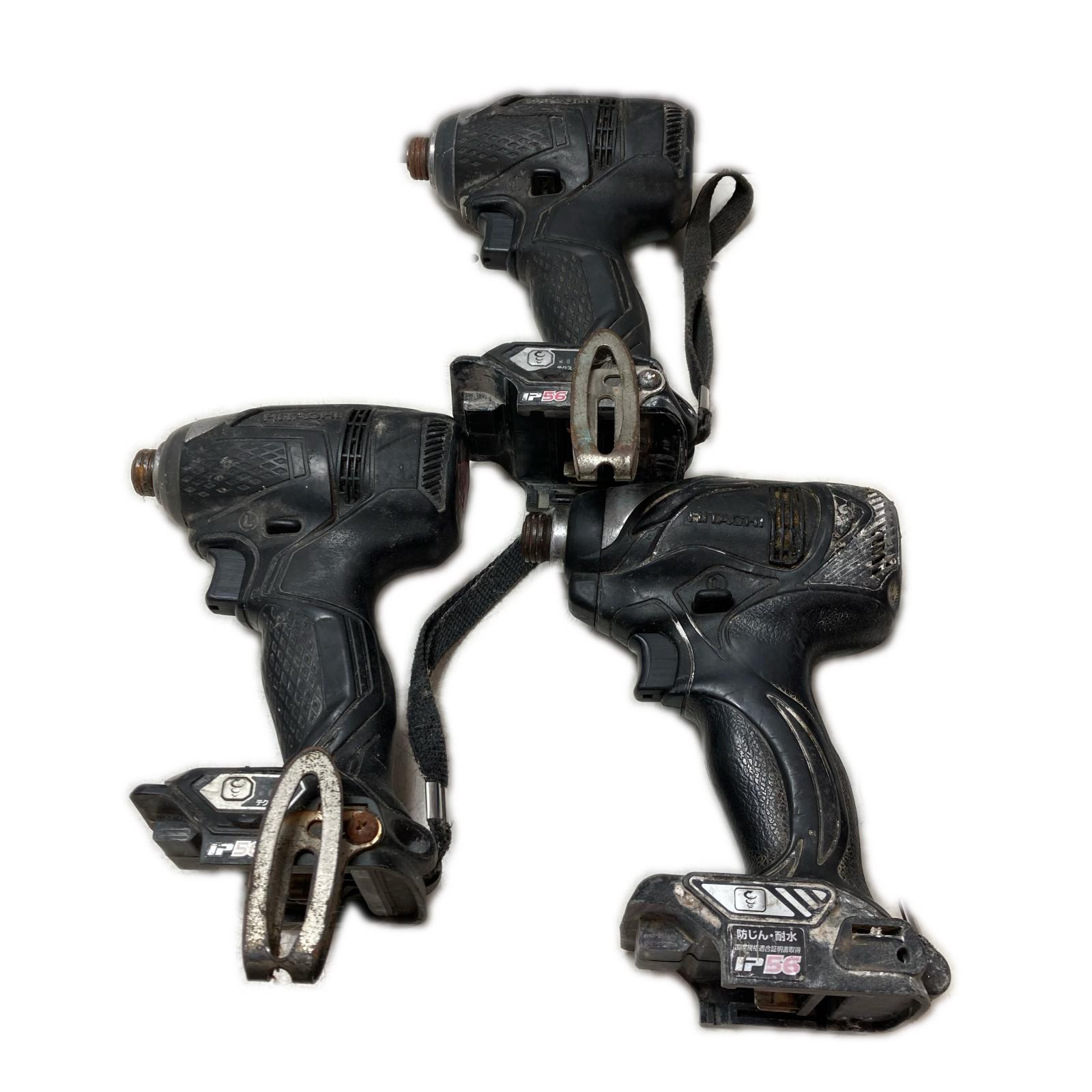 【中古】日立工機 【ジャンク品】インパクトドライバ 3点セット WH14DBAL2 Dランク｜リサイクルビッグバン店