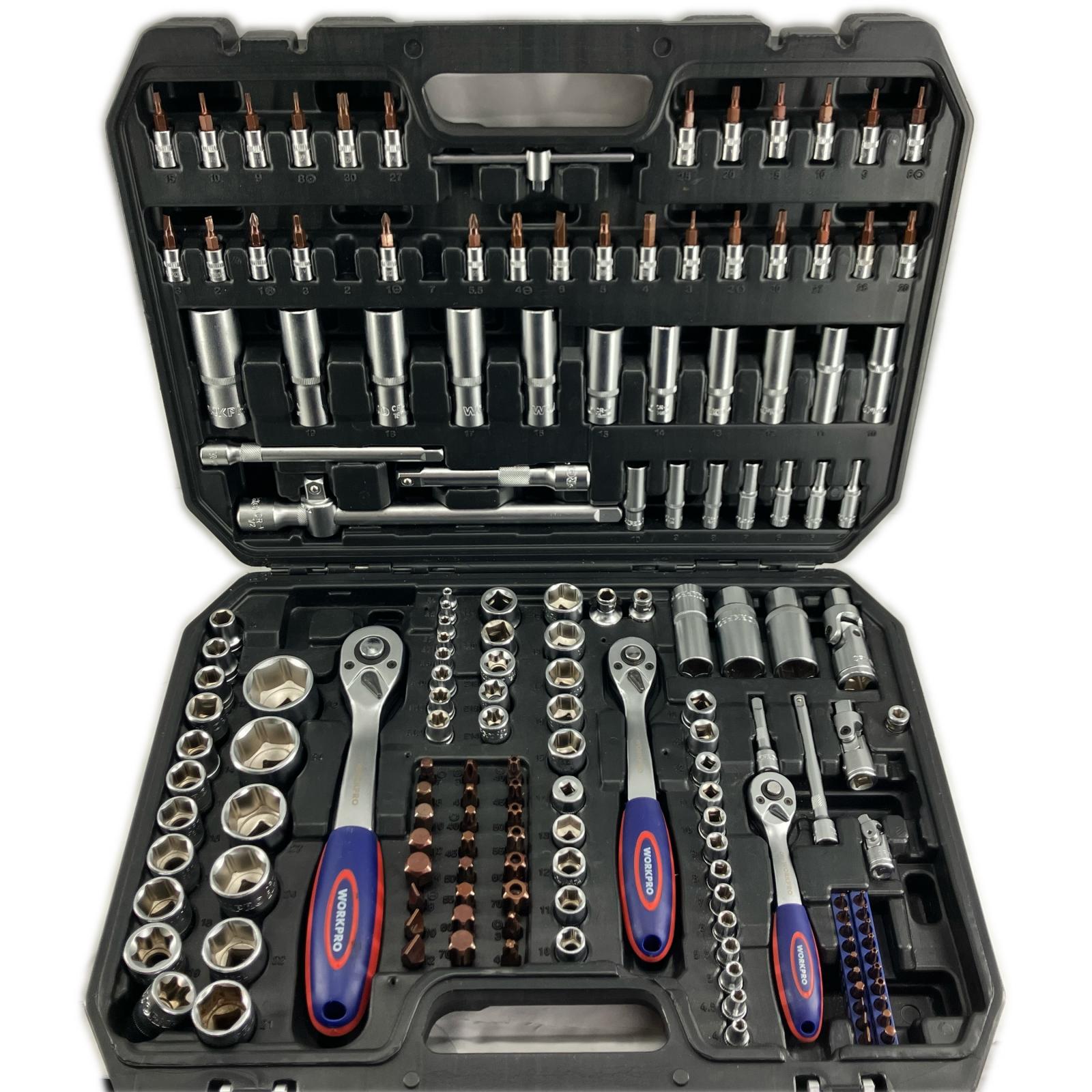 【中古】WORK PRO 工具セット WORK PRO ブラック 程度C 172ピース 4品欠品 ブラック Cランク｜リサイクルビッグバン店 7,392円