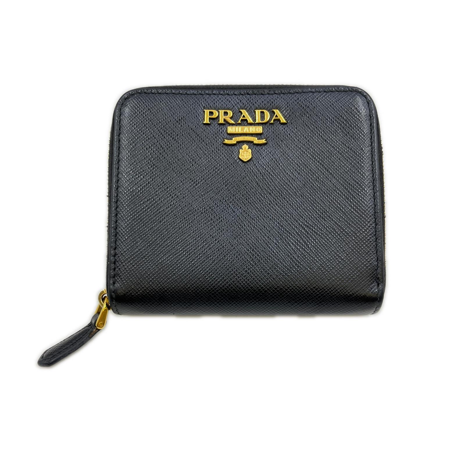 【中古】PRADA プラダ 2つ折り財布 1ML522 ブラック Bランク｜リサイクルビッグバン店