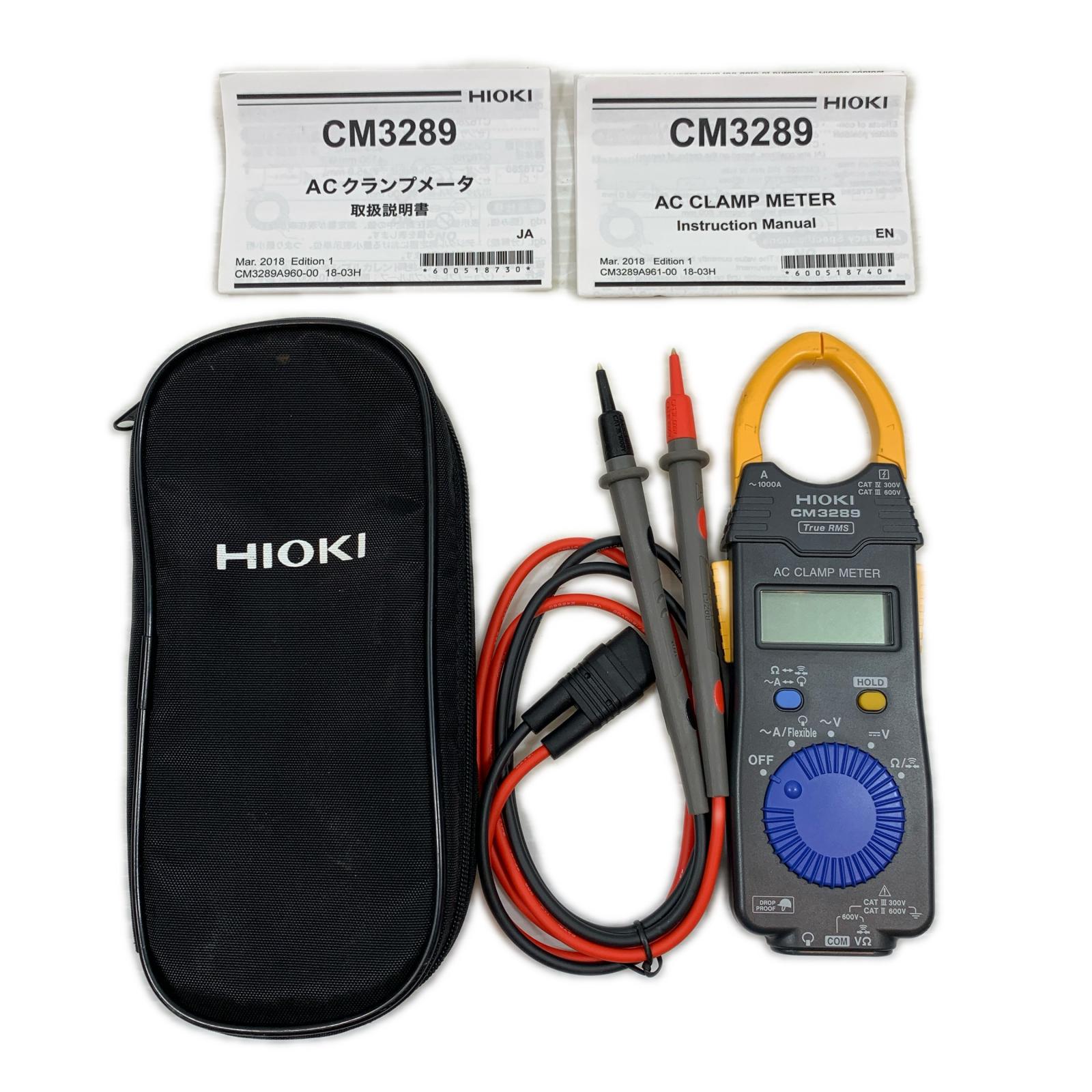 【中古】HIOKI 工具関連用品 クランプメーター ケース付 191123030 CM3289 ブラック Aランク|リサイクルビッグバン店
