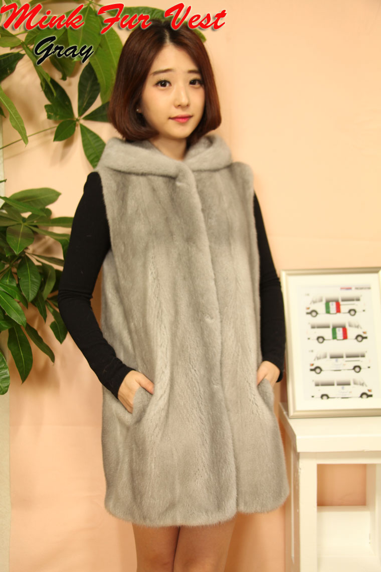 【OFF Price】ボンネット付ミンクハーフベスト