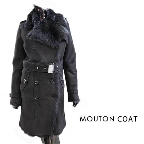 楽天市場】ロングダッフルコート ロングコート ムートンコート