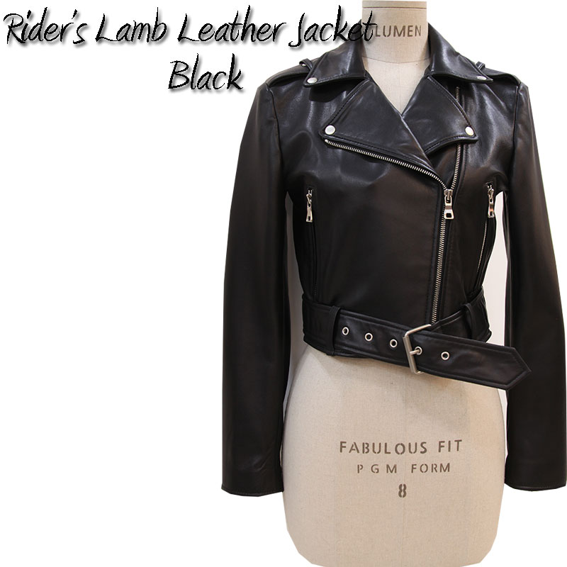 【OFF Price】 ショート丈 ライダースジャケット ラムレザージャケット ライダース leather jacket｜竹原クロージング