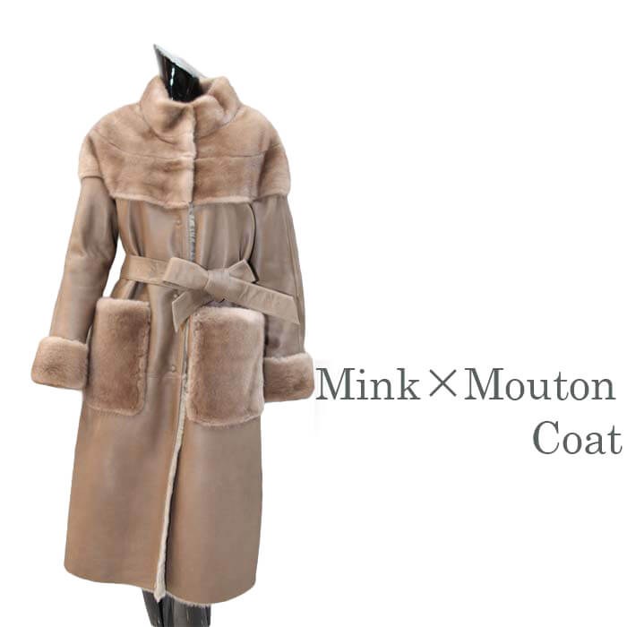 楽天市場】【OFF Price】 ムートン×ミンク リバーシブル ミンクコート