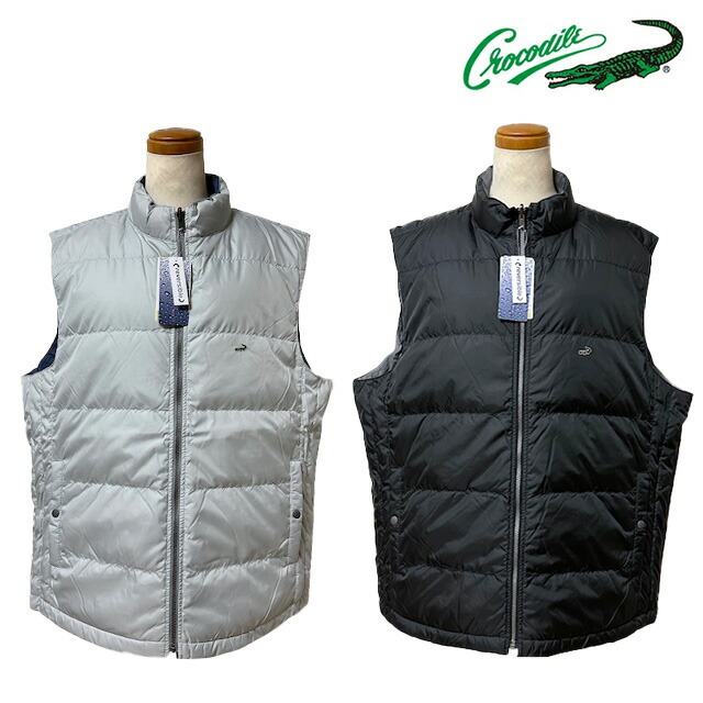 CROCODILE crocodile クロコダイル クロコ 2L 3L ダウン ダウンベスト XXL 撥水加工 大きいサイズ XL 大寸 リバーシブル ビックサイズ 防寒 2WAY 大き目 ジャケット メンズジャケット 紳士 上着 カジュアル 秋冬 極暖 冬 梅春物 春 メンズ 紳士ジャケット 兼用 有名ブランド