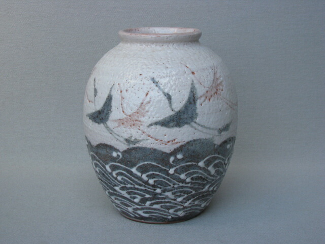 楽天市場】美濃焼 玉山窯 志野花入れ : ベルセーブ