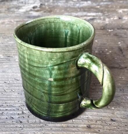 【瀬戸焼/せとやき/せともの】【マグ/コーヒーカップ】 マグカップ/織部丸or黄瀬戸六角 ※お湯等の水分を長時間入れたままにしないでください。土の特性により稀に染み出ることがございます。