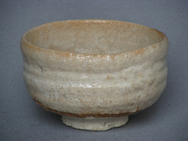 【日展作家/水野双鶴(故)】【抹茶碗/茶碗】 新粉引抹茶碗【桐箱入り】