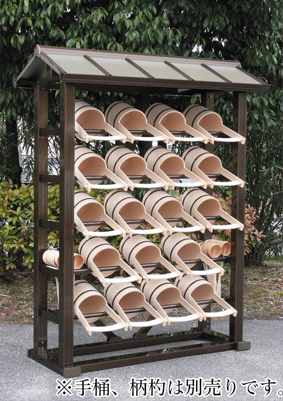 アルミ手桶棚（１個用） アルミ製 手桶棚 8個用 ｜寺院用線香・御香・寺院用品の専門店｜株式