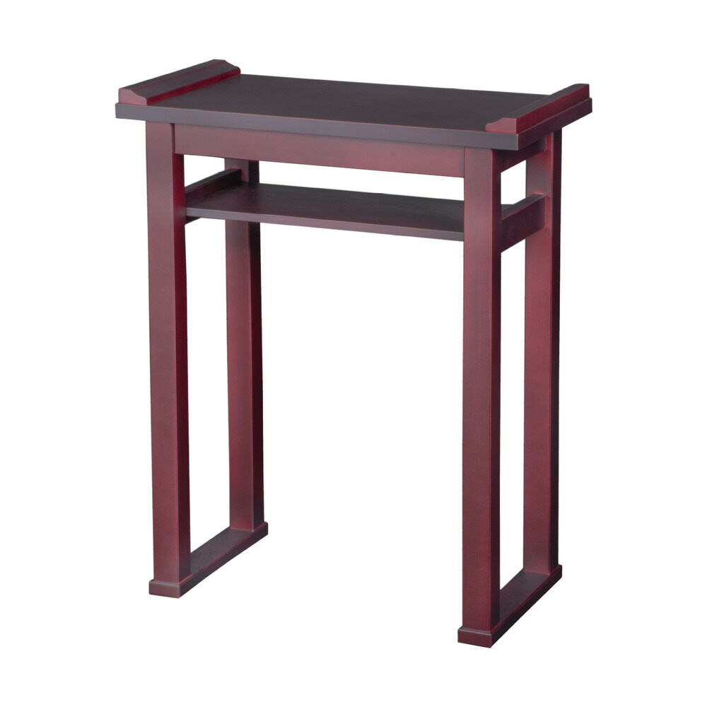宝物殿用背高演台 棚付 花梨色 2尺 日本製 (1140-1200)