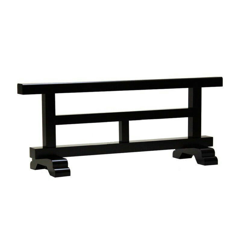 【寺院仏具】高坏　美品　一対（2個セット） 寺院仏具】向机幅120センチ 黒塗りの二重登高座2点セット 金具