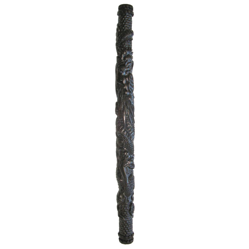 払子柄 龍彫り黒檀 （5102-1400）