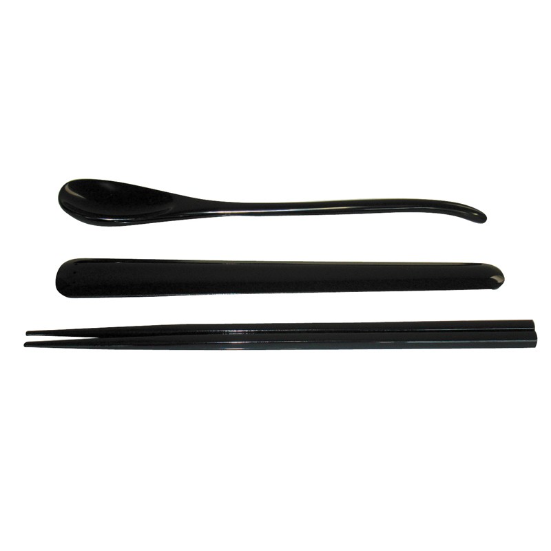 木製朱漆塗　刷匙箸　2セット 木製朱漆塗 刷匙箸 2セット