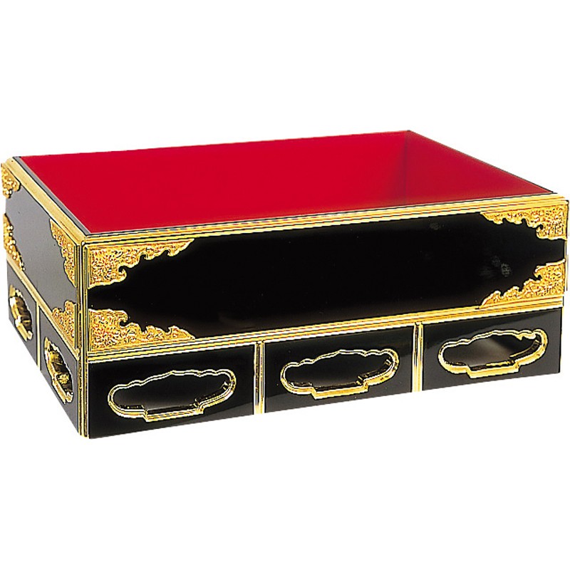 説相箱 黒塗面金 隅金具付 （5390-0100） ※受注生み出すこと品