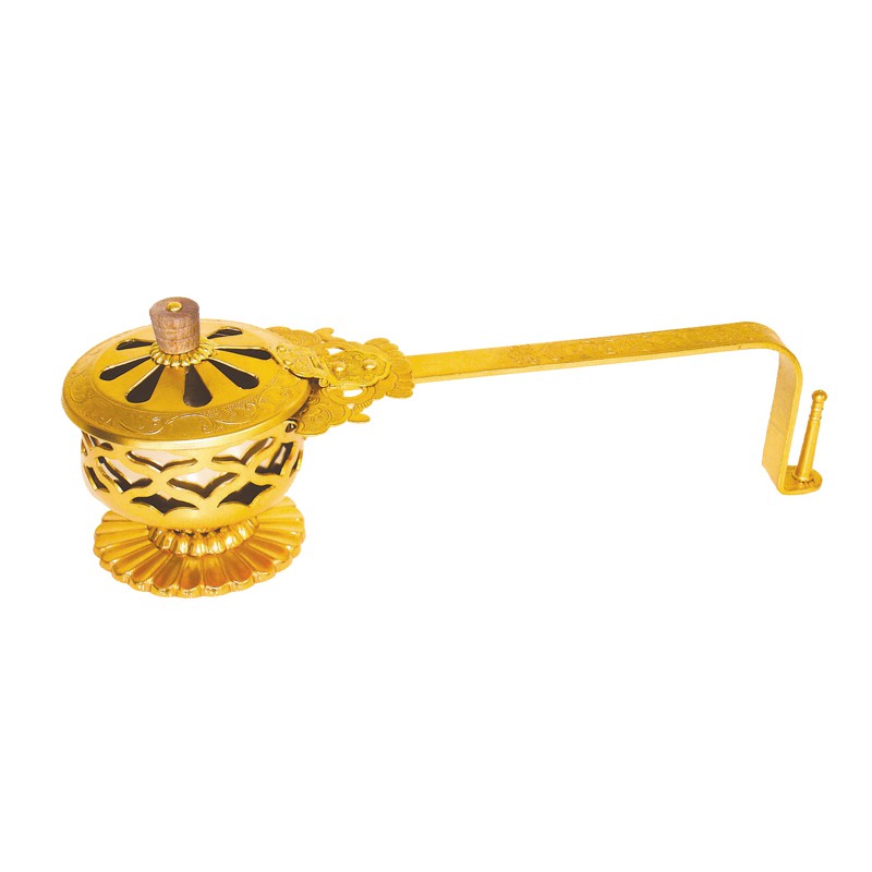 楽天市場】【密教法具 寺院用仏具】 蓮華型柄香炉 真鍮製 長さ32.5cm