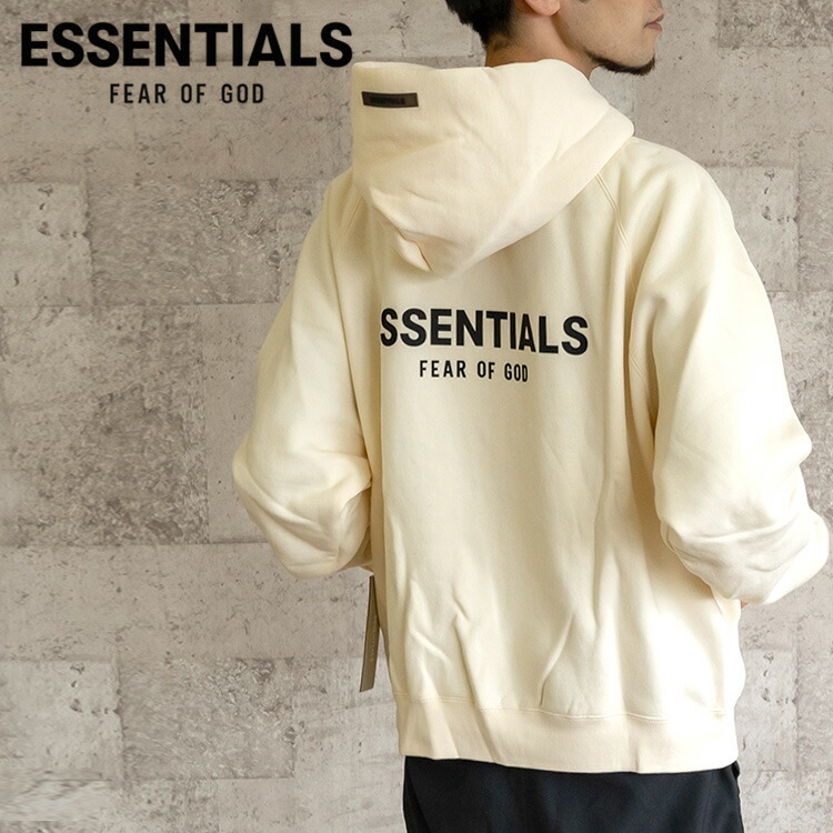 エッセンシャルズ フィアオブゴッド BACK CREAM ESSENTIALS FEAR FOG GOD HOODIE LOGO OF SWEAT  ストリート メンズ ユニセックス レディース ロゴ 最大68％オフ！ FOG