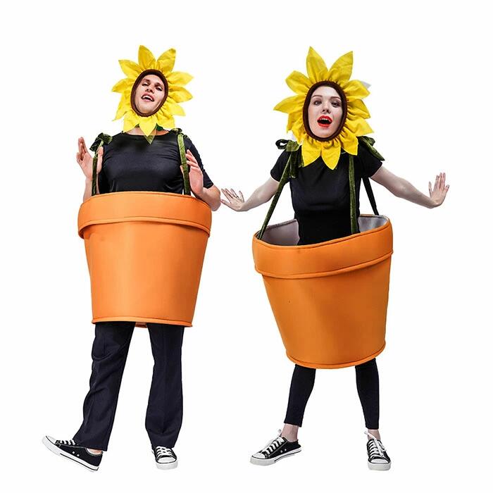 ハロウィン 衣装 植物 ひまわり 鉢植えに変身 花 向日葵 妖精 おもしろ コスプレ 着ぐるみ 仮装 コスチューム ユニセックス 大人 女性 男性 メンズ レディース パーティー クリスマス 変装 イベント 学園祭 演劇 撮影 演出服 文化祭 忘年会 コス