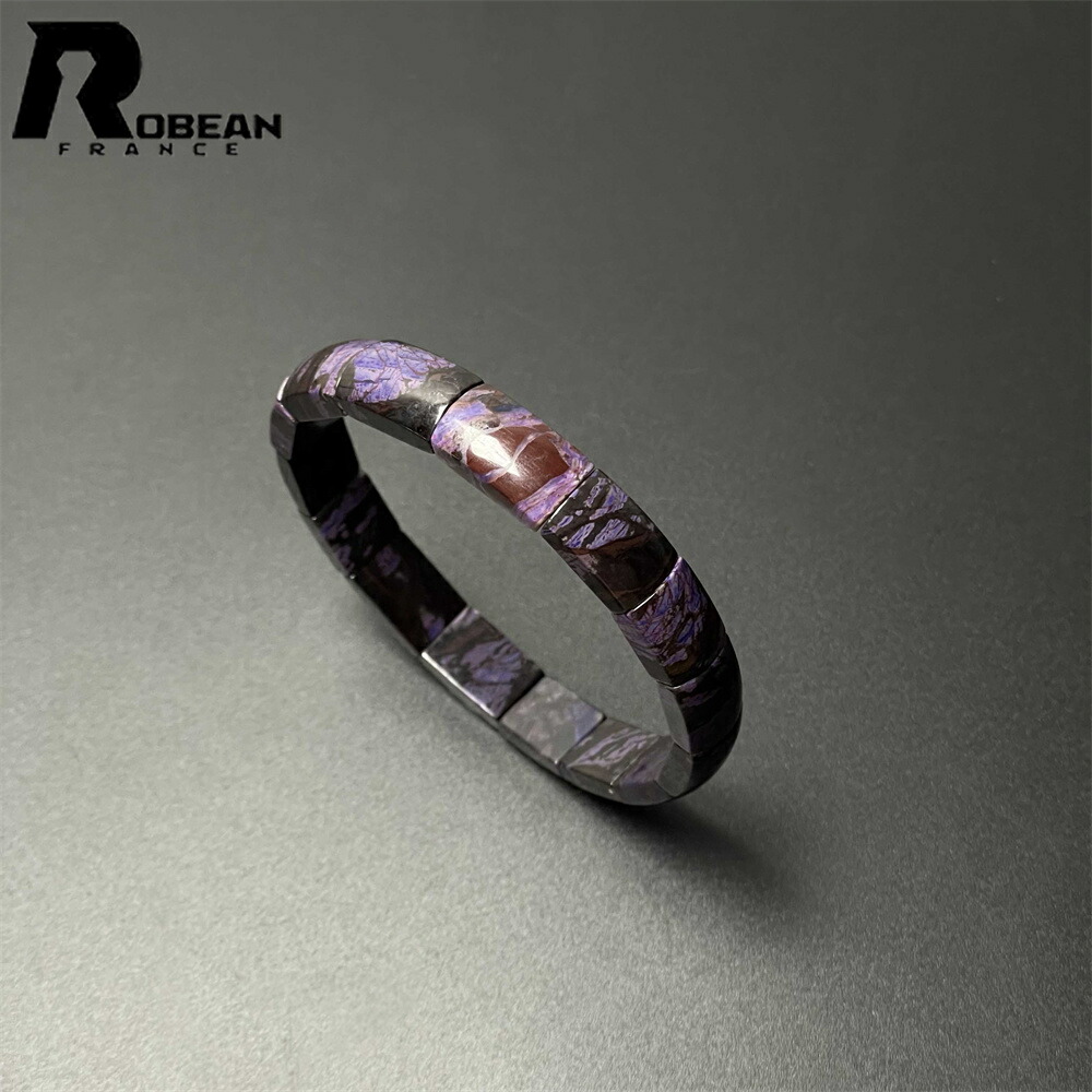 逸品 EU製 ★ROBEAN・スギライト杉石バングル★ブレスレット パワーストーン アクセサリー 天然石 綺麗 平和 お守り 14.1*9.1*4.8mm M0612532｜ROBEAN・宝石 27,825円