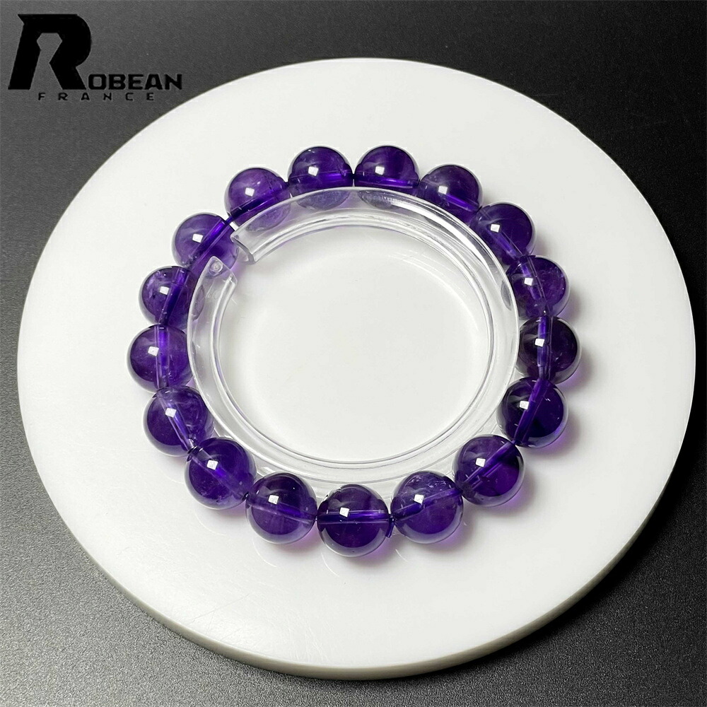 価値高い EU製 ★ROBEAN・アメジストファントム★力強さ石ころ 腕輪 付属品 天然石 開運 金運 好いたらしい 差し上げ物 差し上げ物 メンズ レディース  11.5-12粍 M0719921