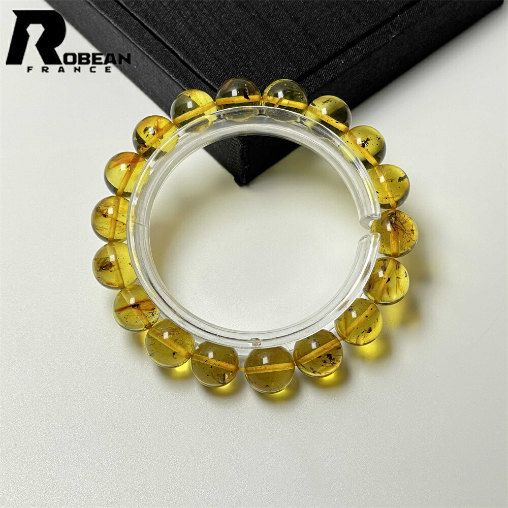 上級 EU製 ★ROBEAN・虫入りアンバー・琥珀★ブレスレット パワーストーン アクセサリー ギフト プレゼント メンズ レディース 男女兼用 綺麗 天然石 お守り 11.3-11.7mm M0527316 16,443円