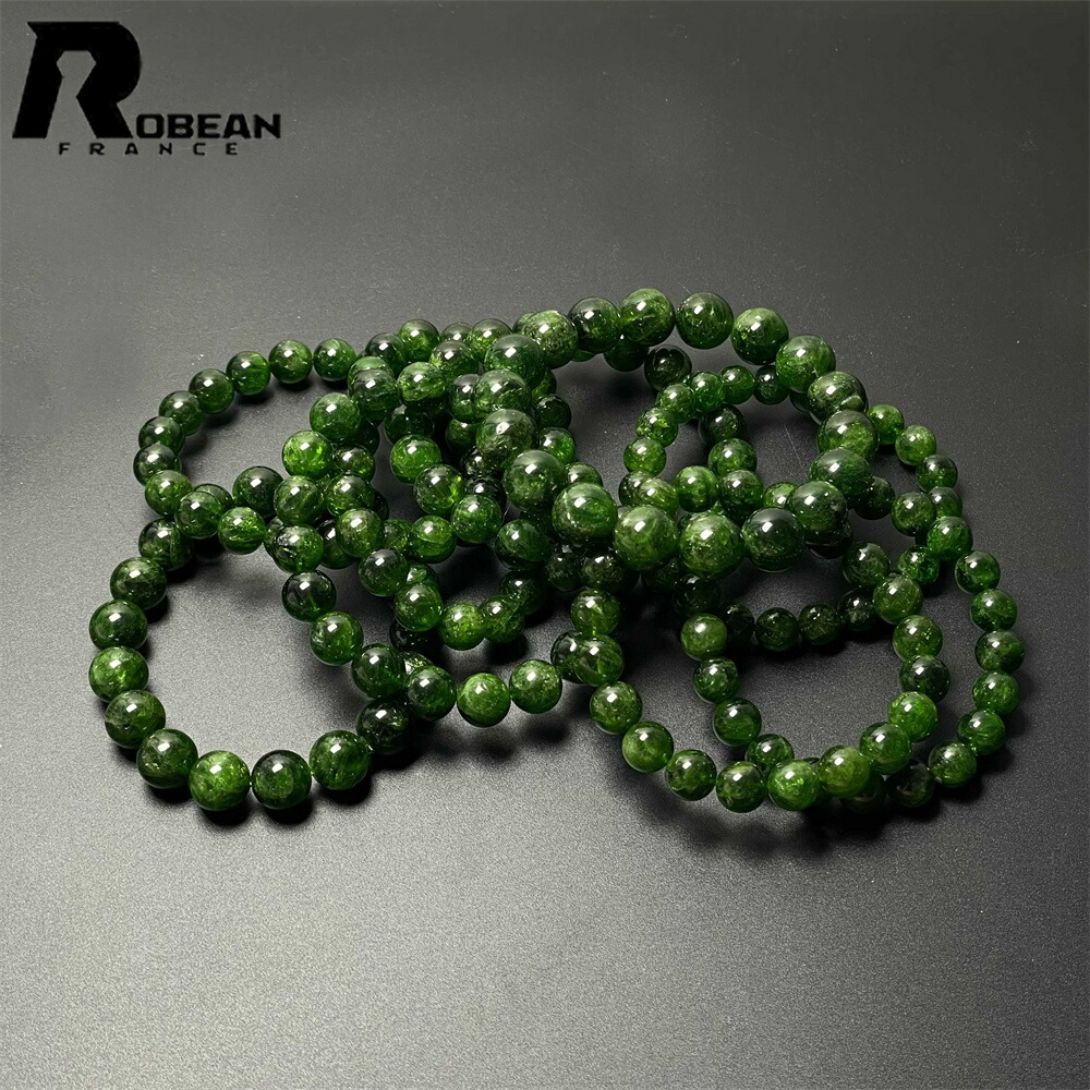 【百貨店SALE 10%OFF】好いたらしい EU製★ROBEAN・ダイオプサイド・ブレスレット★力強さ石ころ 天然石 付属品 好いたらしい オシャレ 付属品 ルチルクォーツ 原石 価値高い 飛び切り 窈窕たる 好いたらしい 仕合わせ 護身符 斎戒もく浴 差し上げ物 差し上げ物 レディース メンズ 男女兼用