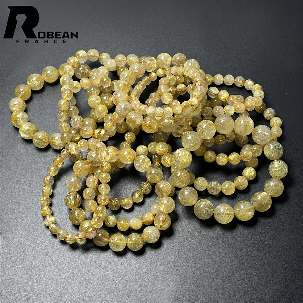 【百貨店SALE 10%OFF】好いたらしいEU製 ★ROBEAN・極!極満針ルチルクォーツ★腕輪 力強さ石ころ 天然石 金運 護身符 付属品 天然石 原石 価値高い 飛び切り 窈窕たる 好いたらしい 仕合わせ 護身符 斎戒もく浴 差し上げ物 差し上げ物 生まれ落ちる日 レディース メンズ 男 女兼用