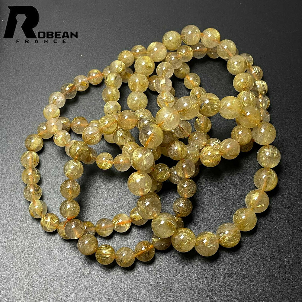 【百貨店SALE 10%OFF】夢色 EU製 ★ROBEAN・極!極満針ルチルクォーツ★腕輪 力強さ石ころ 天然石 金運 護身符 付属品 天然石 原石 価値高い 飛び切り 窈窕たる 好いたらしい 仕合わせ 護身符 斎戒もく浴 差し上げ物 差し上げ物 生まれ落ちる日 レディース メンズ 男 女兼用