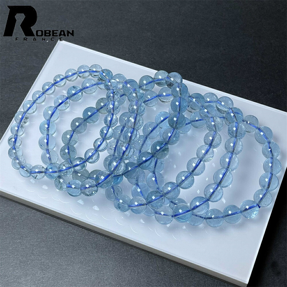 夢色 EU製 ★ROBEAN・ブルートパーズ★ブレスレット パワーストーン 天然石 綺麗 お守り アクセサリー ルチルクォーツ 原石 貴重 高級 上品 綺麗 幸運 お守り 浄化 プレゼント ギフト 誕生日 レディース メンズ 男女兼用 オシャレ